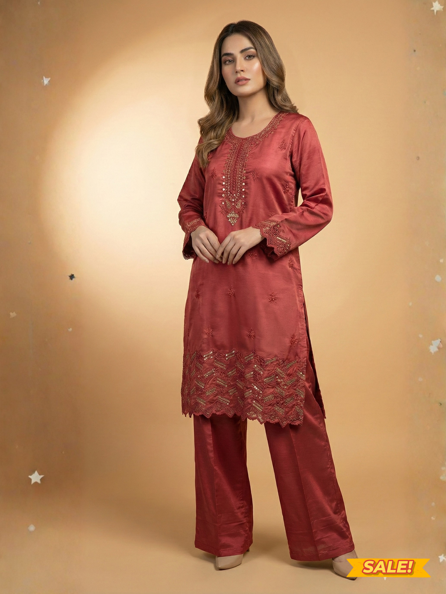 Embroidered Suit – Long Shirt & Trouser