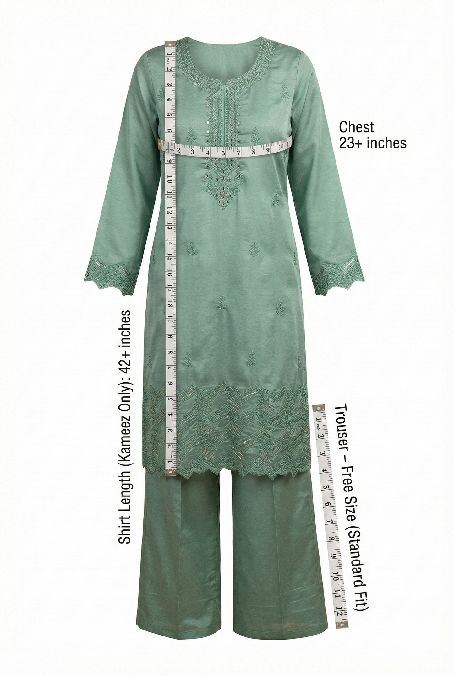 Embroidered Suit – Long Shirt & Trouser