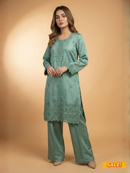 Embroidered Suit – Long Shirt & Trouser